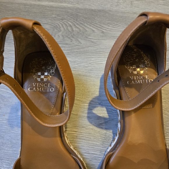 Vince Camuto Baylees Leather Espadrille Wedge Sandal Size 10 - Picture 3 of 7